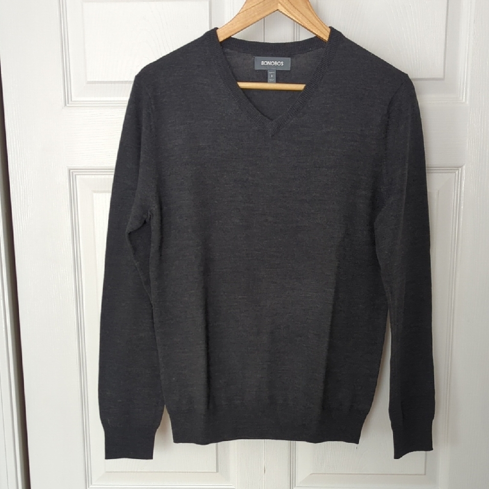 Bonobos Men's Charcoal V-Neck Sweater